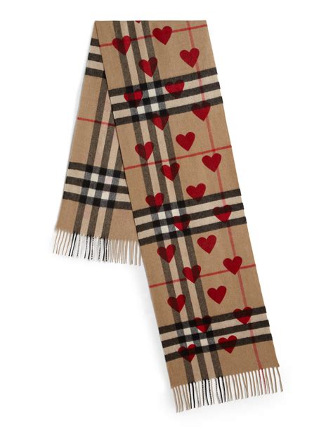 burberry heart print check scarf|genuine burberry scarf.